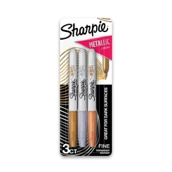 Sharpie Permanent Markers, Fine Tip, Assorted Metallic, 3/Pack (1823815)