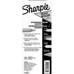 Sharpie Permanent Markers, Fine Tip, Assorted Metallic, 3/Pack (1823815)