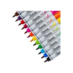 Sharpie Permanent Markers, Brush Tip, Assorted, 12/Pack (1810704)