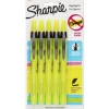 Sharpie Retractable Highlighter, Chisel Tip, Fluorescent Yellow, 5/Pack (1740822)