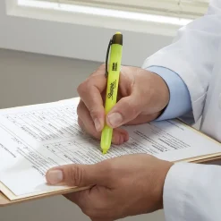 Sharpie Retractable Highlighter, Chisel Tip, Fluorescent Yellow, 5/Pack (1740822)