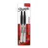 Sharpie Retractable Permanent Markers, Fine Tip, Black, 2/Pack (32724)