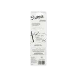 Sharpie Retractable Permanent Markers, Fine Tip, Black, 2/Pack (32724)