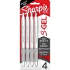 Sharpie S-Gel Retractable Gel Pen, Medium Point, Black Ink, 4/Pack (2126207)