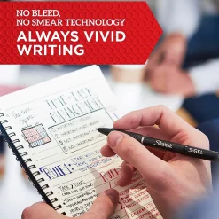 Sharpie S-Gel Retractable Gel Pens, 0.38 mm, Ultra Fine Point, Black Ink, Dozen (2140521)