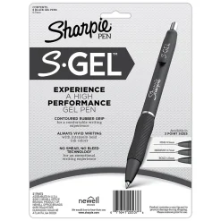 Sharpie S-Gel Retractable Gel Pen, Medium Point, 0.7mm, Black Ink, 8/Pack (2169762)