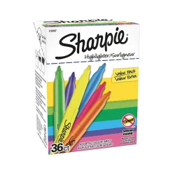 Sharpie Stick Highlighter, Chisel Tip, Assorted, 36/Pack (2133497)