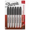 Sharpie Super Permanent Markers, Fine Tip, Black, 6/Pack (33666)
