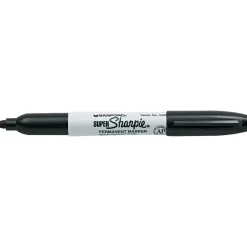 Sharpie Super Permanent Markers, Broad Fine Tip, Black (33001)