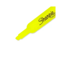 Sharpie Tank Highlighter, Chisel Tip, Fluorescent Yellow, Dozen (25025)