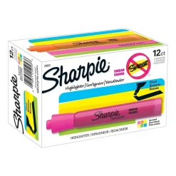 Sharpie Tank Highlighter, Chisel Tip, Assorted, Dozen (25053)
