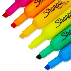 Sharpie Tank Highlighters, Chisel Tip, Assorted Fluorescent, 20/Pack (25018)