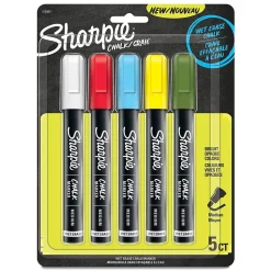 Sharpie Tank Wet Erase Marker, Medium Tip, Assorted, 5/Pack (2103011)