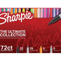 Sharpie The Ultimate Collection Permanent Markers, Assorted Tips, Assorted Colors, 72/Pack (1983254)