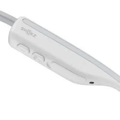 Shokz OpenMove Bone-Conduction Open-Ear Lifestyle Headphones with Microphones, White (S661-ST-WT-US)