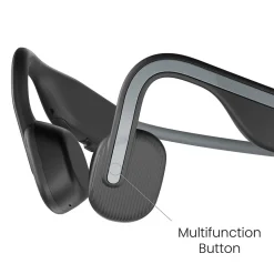Shokz OpenMove Bone-Conduction Open-Ear Lifestyle Headphones with Microphones, Gray (S661-ST-GY-US)