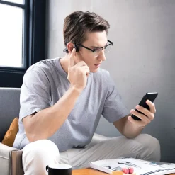 Shokz OpenMove Bone-Conduction Open-Ear Lifestyle Headphones with Microphones, Gray (S661-ST-GY-US)