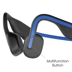 Shokz OpenMove Bone-Conduction Open-Ear Lifestyle Headphones with Microphones, Blue (S661-ST-BL-US)
