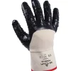 SHOWA® 7166R Cotton Liner Nitrile Coated Nitrile Work Gloves, Blue, 12/Pack