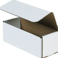 SI Products Corrugated Mailers, 9" x 3" x 3", White, 50/Bundle (M933)