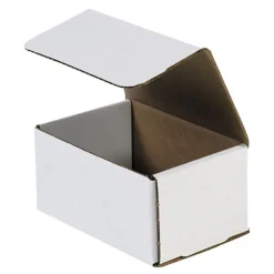 SI Products Corrugated Mailers, 6" x 4" x 3", White, 50/Bundle (M643)