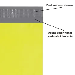 SI Products Peel & Seal Colored Poly Mailer, 14.5" x 19", Yellow, 100/Carton (CPM1419Y)