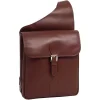 Siamod Manarola Sabotino, Oil Pull-Up Leather, Vertical Messenger Bag, Cognac (25414)