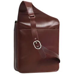 Siamod Manarola Sabotino, Oil Pull-Up Leather, Vertical Messenger Bag, Cognac (25414)