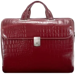 Siamod MONTEROSSO, SERVANO, Embossed Crocco Leather, Tablet Briefcase, Red (35536)