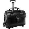 Siamod VERNAZZA, CARUGETTO, Napa Cashmere Leather, Patented Detachable -Wheeled Laptop Briefcase, Black (45295)