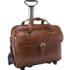 Siamod VERNAZZA, CARUGETTO, Napa Cashmere Leather, Patented Detachable -Wheeled Laptop Briefcase, Cognac (45294)