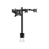 SIIG Articulating Triple Monitor Desk Mount Adjustable, Up to 27", Black (CEMT0R12S3)