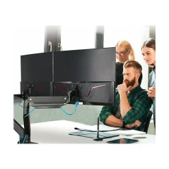 SIIG Dual Monitor Heavy-Duty Premium Aluminum Gas Spring Desk Mount - 17