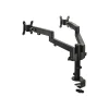 SIIG Dual Pole Multi-Angle Articulating Arm Monitor Desk Mount 14" to 30" Mounting kit, Up, Black (CE-MT3E11-S1)