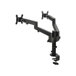 SIIG Dual Pole Multi-Angle Articulating Arm Monitor Desk Mount 14" to 30" Mounting kit, Up, Black (CE-MT3E11-S1)