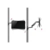 SIIG High Premium Aluminum Gas Spring Wall Mount - Single Monitor Arm, Up to 32", Black (CE-MT2L12-S1)
