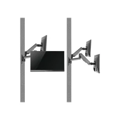 SIIG High Premium Aluminum Gas Spring Wall Mount Dual Monitor 17" to 32" Arm, Up, Black (CE-MT2M12-S1)