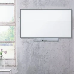 Silhouette™ Total Erase® Dry-Erase Whiteboard, Silver Aluminum Frame, 39
