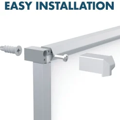 Silhouette™ Total Erase® Dry-Erase Whiteboard, Silver Aluminum Frame, 39