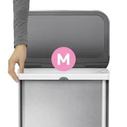 simplehuman 12 Gallon Trash Bag, Low Density, White (CW0261)