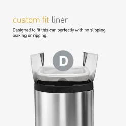 simplehuman 5.2 Gallon Trash Bag, Low Density, White (CW0254)