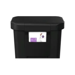 simplehuman Indoor Step Trash Can, Black Plastic, 12 Gal. (CW1385)