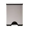 simplehuman Indoor Step Trash Can, Brushed Stainless Steel, 13 Gal. (CW1816)