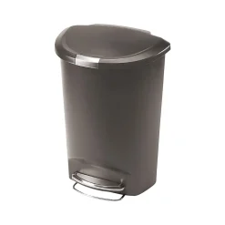 simplehuman Indoor Step Trash Can, Gray Plastic, 13 Gal. (CW1357)