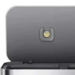 simplehuman Stainless Steel Dual Compartment Recycling Step Can, 15.3 gal, Metallic (CW2025)