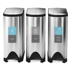 simplehuman Trash Magnetic Sorting Label, 8" x 4", Gray/Light Gray, 2/Pack (KT1170)