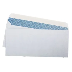 Simply QuickStrip Self Seal Security Tinted #10 Envelope, 4 1/8" x 9 1/2", White, 25/Pack (74049)