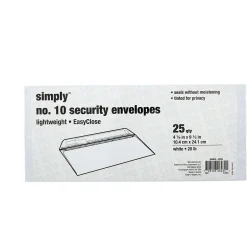 Simply QuickStrip Self Seal Security Tinted #10 Envelope, 4 1/8