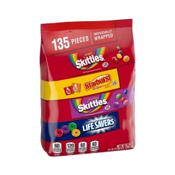 Skittles, Starburst, and Life Savers Bulk Party Pack, Assorted Flavors, 45.85 oz. (459752)
