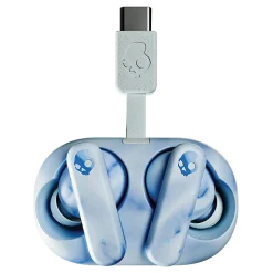 Skullcandy EcoBuds True Wireless Earbuds with Microphone & Charging Dock, Bluetooth, Glacier (S2EOW-Q764)